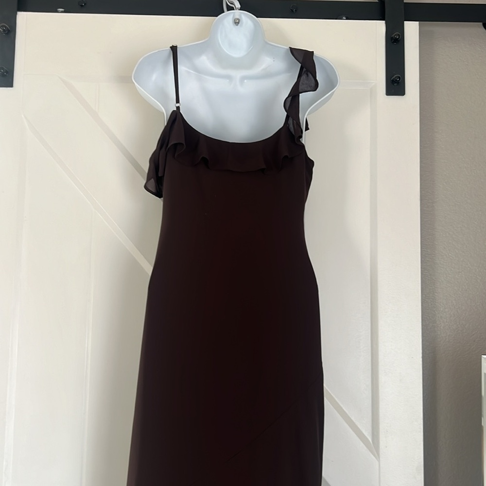 Forever 21 Chiffon brown long dress size:S NWT - Picture 5 of 8